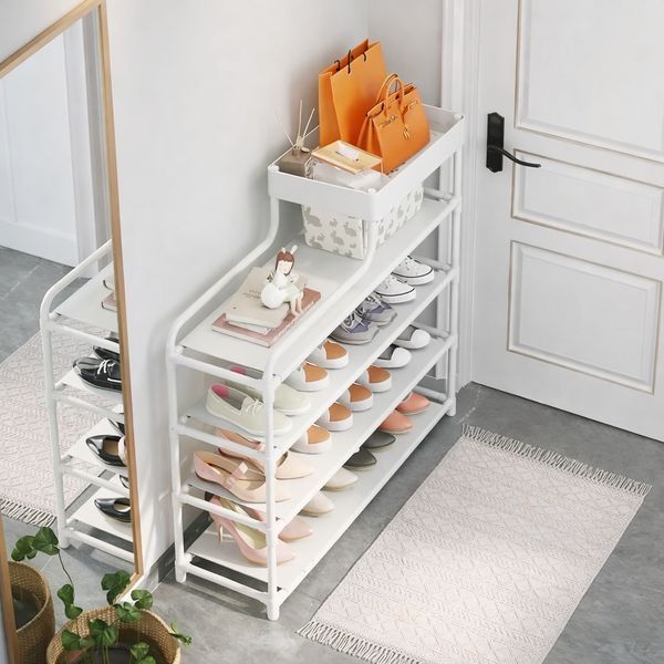 Металева взута-етажерка для взуття Shoe Rack &mdash; полиця для передпокою, компактна та міцна 2899335354 фото