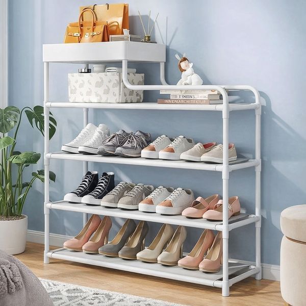 Металева взута-етажерка для взуття Shoe Rack &mdash; полиця для передпокою, компактна та міцна 2899335354 фото