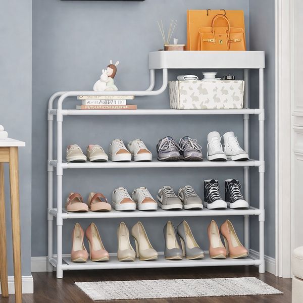 Металева взута-етажерка для взуття Shoe Rack &mdash; полиця для передпокою, компактна та міцна 2899335354 фото