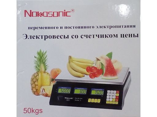 Ваги електронні торгові Nokasonik до 50 кг із лічильником ціни 2443800985 фото