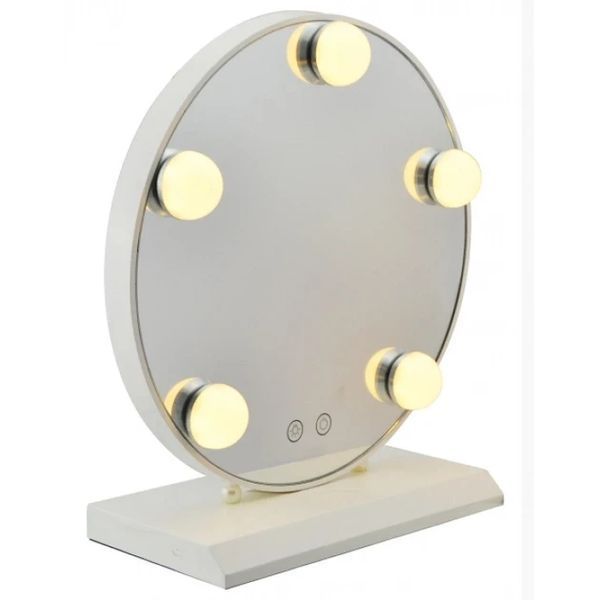 Дзеркало для макіяжу з LED-підсвіткою Led Mirror 5 LED JX-526 Білий 1950049373 фото