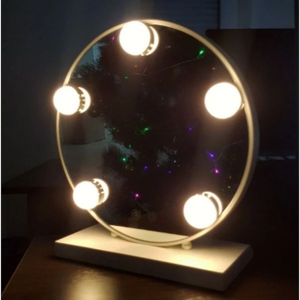 Дзеркало для макіяжу з LED-підсвіткою Led Mirror 5 LED JX-526 Білий 1950049373 фото