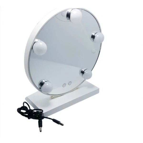 Дзеркало для макіяжу з LED-підсвіткою Led Mirror 5 LED JX-526 Білий 1950049373 фото