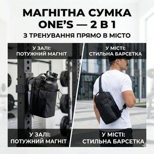 Магнітний підсумок для пляшки One's: спортивна сумка з магнітом для спортзалу та барсетка через плече 2889404208 фото