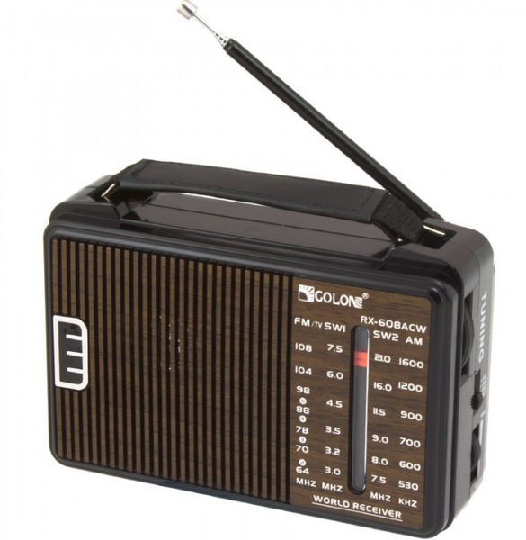 Радіоприймач Golon RX-608ACW AM/FM/TV/SW1-2 5-хвилиновий 1257473760 фото
