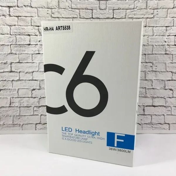 Комплект автомобільних світлодіодних LED ламп з охолодженням С6 LED H4 LED-лампи для авто 3800 Лм 2443807397 фото
