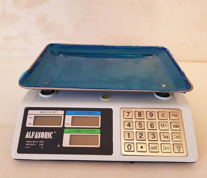 Ваги торговельні електронні Alfasonic AS-A099 настільні, до 55 кг, металеві кнопки 2306069211 фото
