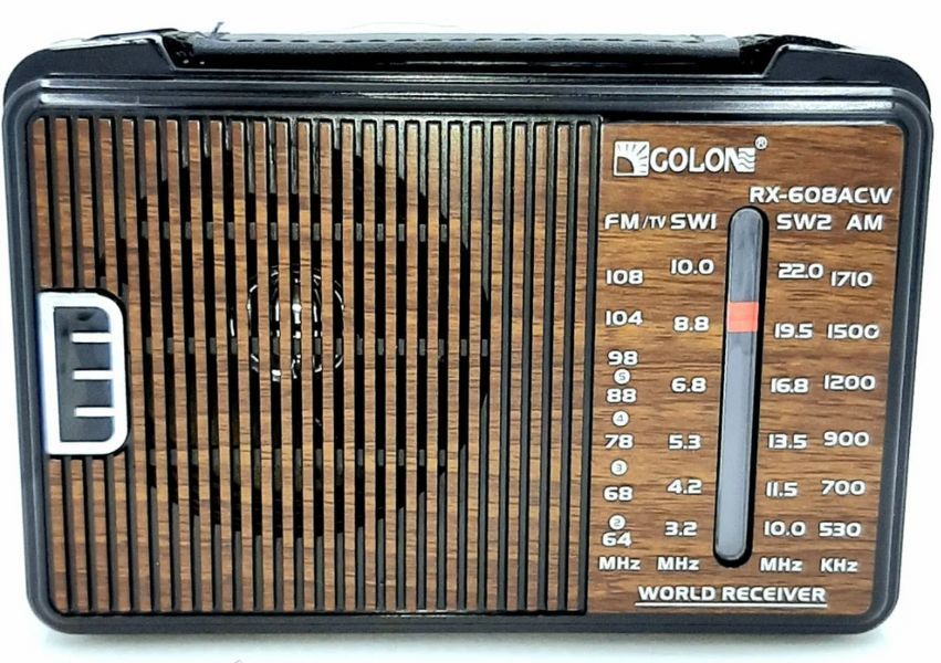 Радіоприймач Golon RX-608ACW AM/FM/TV/SW1-2 5-хвилиновий 1257473760 фото