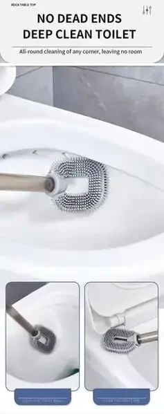 Силіконова щітка для унітаза Liquid Toilet Brush Сіра 1932835938 фото
