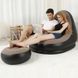 Надувне садове крісло з пуфиком Air Sofa Comfort zd-33223, велюр, 76*130 см 2646780683 фото 3