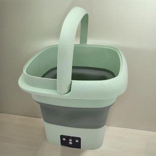 Портативна пральна машина Mini Folding Washing Machine 6 л. (міні стиранка) Зелений 2365483803 фото