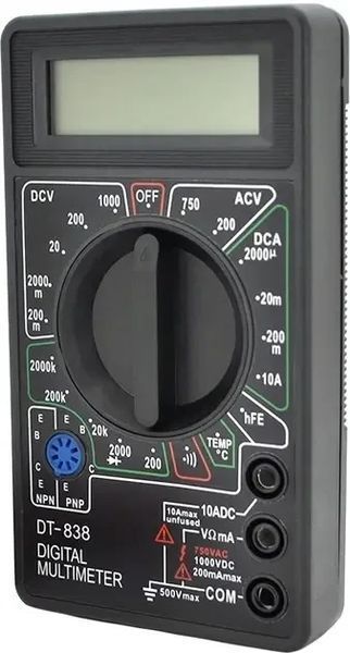 Компактний цифровий мультиметр DT-838 Універсальний тестер 3055267460 фото