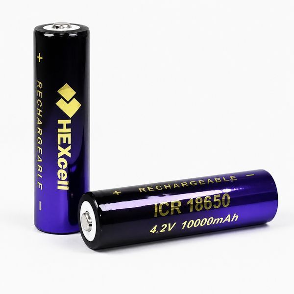 Акумулятор 18650 HEXcell 10000 мА&middot;год 4.2В Li-ion із захистом від короткого замикання для ліхтарів і портативної техніки 3024575548 фото