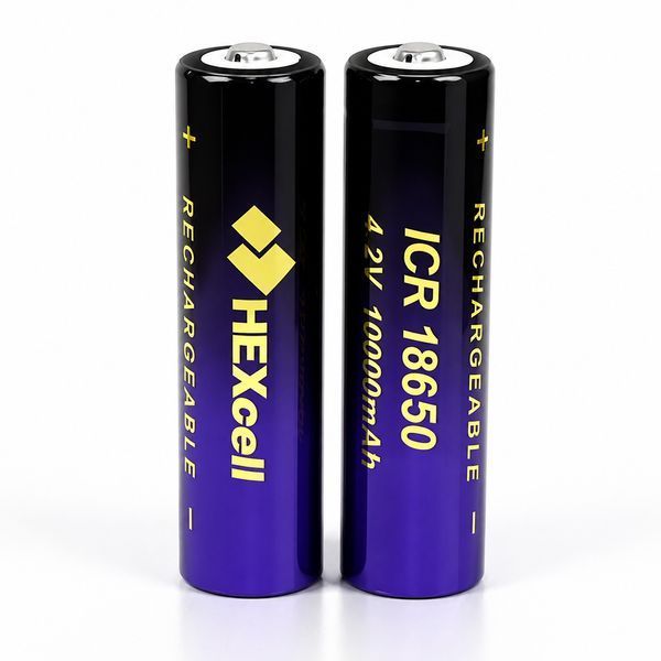 Акумулятор 18650 HEXcell 10000 мА&middot;год 4.2В Li-ion із захистом від короткого замикання для ліхтарів і портативної техніки 3024575548 фото