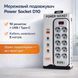 Мережевий подовжувач Power Socket D10 на 10 розеток з вимикачем, 4 USB і Type-C (PD), кабель 5 м, 2500 Вт, LED-індикатор 2926084359 фото 1