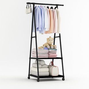 Пересувна підлогова вішалка для одягу THE NEW COAT RACK Чорний 1818544484 фото