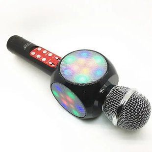 Мікрофон караоке бездротовий bluetooth WSTER WS-1816 Black FM227 2306108758 фото