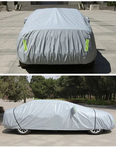 Автомобільна накидка проти дощу та пилу, XXL 580х175х120 см/Захисний чохол на седан/Захисний тент на машину 2529439454 фото