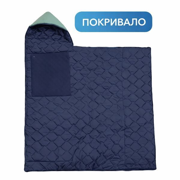 Зимовий спальний мішок із підігрівом від павербанка USB 215х65 см (до -30&deg;C) / Теплий тактичний спальник-ковдра 2889509293 фото