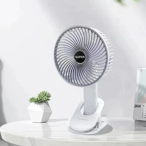 Вентилятор міні портативний Desktop Fan Multi-function акумуляторний із прищіпкою Білий RD-2227 2653796426 фото