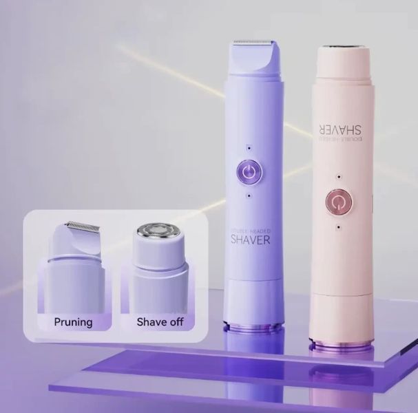 Акумуляторний епілятор-міні бритва SHAVER 2в1 101N Esonstyle з двома насадками Pruning/Shave off, USB-заряджання, водонепроникні 2934804757 фото