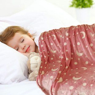 Халява BLANKET Рожевий колір 120х165 см плюшеве покривало зі зірками день/ніч 1532961050 фото