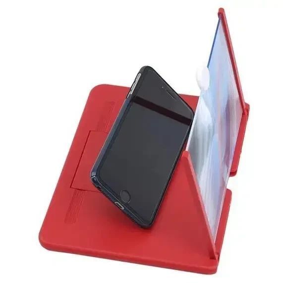 Збільшувач екрана для телефона червоний MOBILE PHONE VIDEO AMPLIFIER 3D збільшувач для смартфонів 2576780144 фото