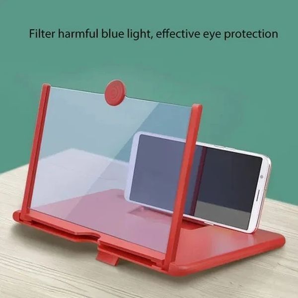 Збільшувач екрана для телефона червоний MOBILE PHONE VIDEO AMPLIFIER 3D збільшувач для смартфонів 2576780144 фото