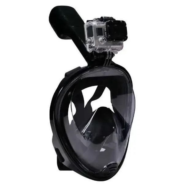 Маска для підводного плавання дайвінгу Tribord Easybreath Black Водолазна маска кріпленням для камери 2566181664 фото