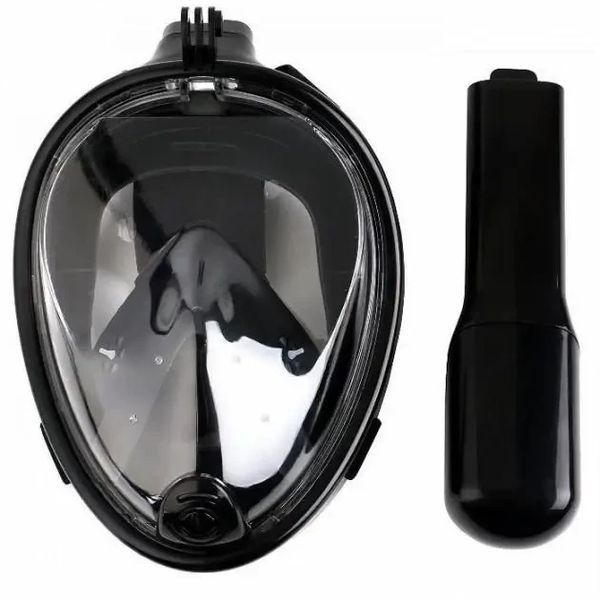 Маска для підводного плавання дайвінгу Tribord Easybreath Black Водолазна маска кріпленням для камери 2566181664 фото