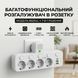 Мережевий розгалужувач-адаптер 7-в-1 у розетку 8625UL (2500 Вт): 4 розетки з індивідуальними вимикачами, 2 USB та 1 Type-C PD 2926150880 фото 1