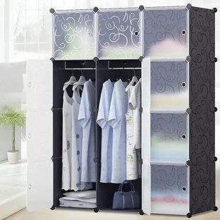 Пластикова складана шафа Storage Cube Cabinet &laquo;МР 312-62&raquo; Чорна (110х37х146см) 1942547794 фото