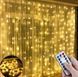 Світлодіодна гірлянда штора LED Light 3х2 метри від USB + пульт Теплий SF-19 2025518073 фото 3