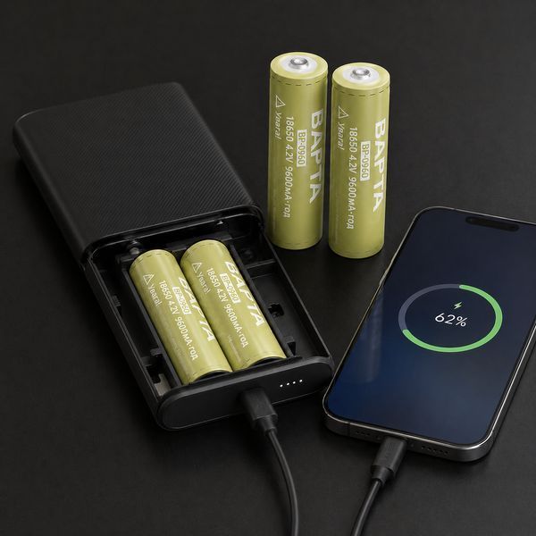 Акумулятор BAPTA BP-0960 18650 9600 мА&middot;год для LED-пристроїв та портативної електроніки 3024656366 фото