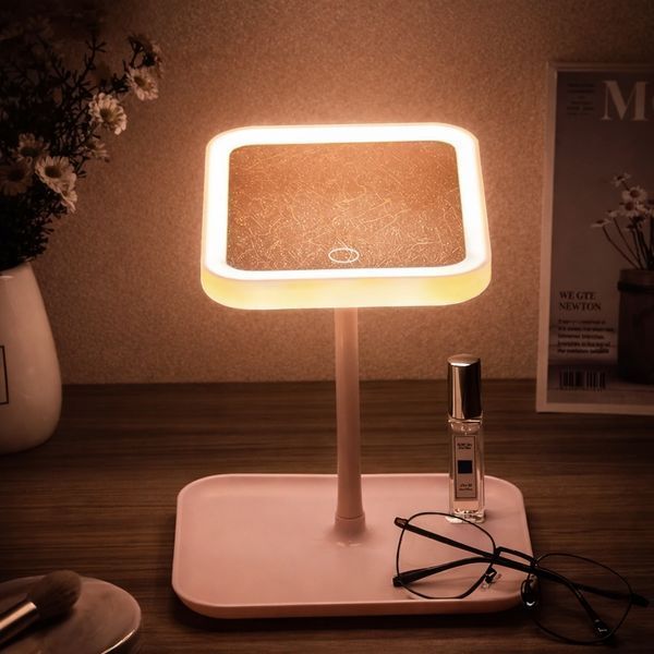Дзеркало для макіяжу з LED-підсвіткою, від USB, LY-696/Дзеркало на ніжці/Дзеркало косметичне 2903626127 фото