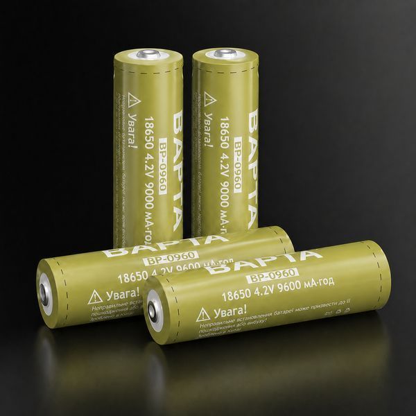 Акумулятор BAPTA BP-0960 18650 9600 мА&middot;год для LED-пристроїв та портативної електроніки 3024656366 фото