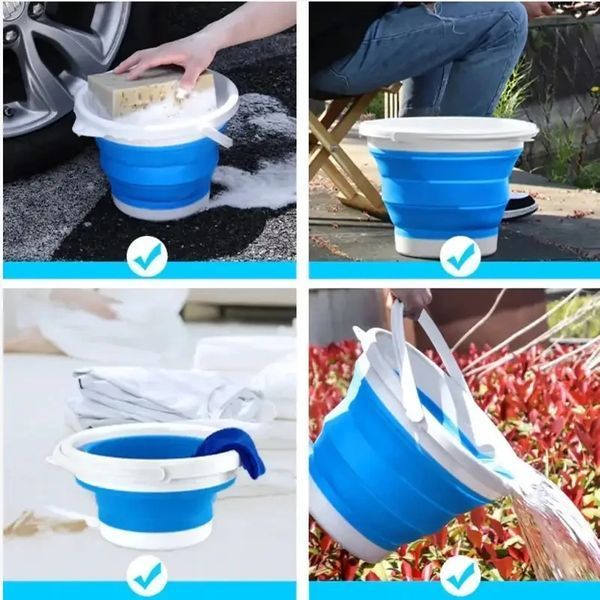 Відро 10 літрів туристичне складане SmartUS Collapsible Bucket 2473928799 фото