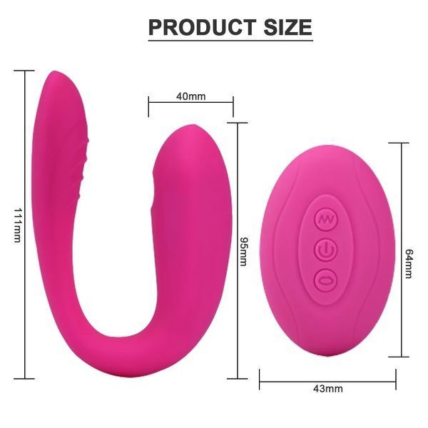 Вібратор electric sucking massager регульований подвійний рожевий з пультом ДК 1809130207 фото