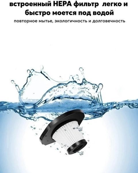 Автомобільний акумуляторний пилосос із компресором Car vacuum cleaner 110W 1964478227 фото