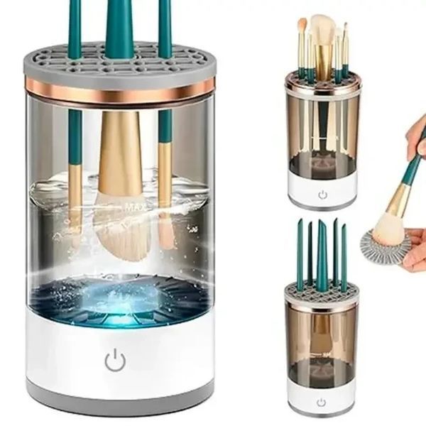 Портативний автоматичний очисник пензлів для макіяжу Makeup Brush Cleaner USB Білий RD-1805 2492704613 фото