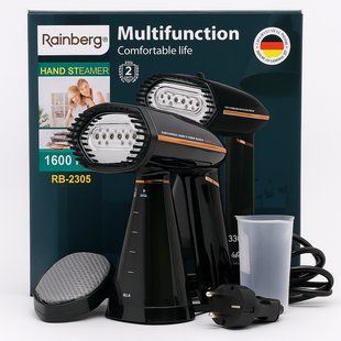 Відпарювач вертикальний для одягу Rainberg RB-2305 1600 Вт Пароочисник для штор і постільної білизни 2675060396 фото