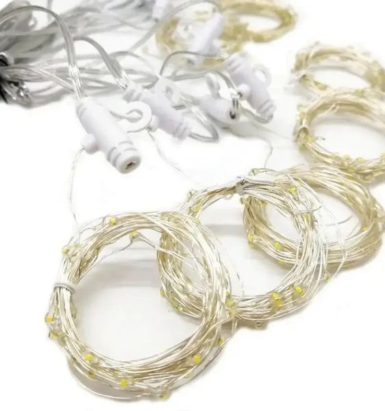Новорічна яскрава USB гірлянда-штора на 200 LED 3х2 м і 10 ниток Теплий білий 2799805472 фото