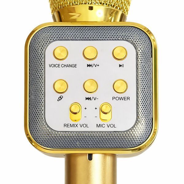 Караоке-мікрофон Bluetooth DM WS1818 з динаміками бездротова колонка мікрофон для співу Жовтий 2884561812 фото