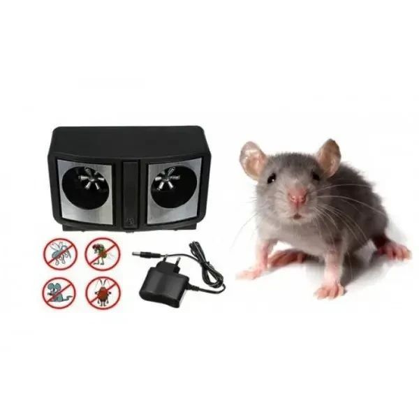 Ультразвуковий електронний відлякувач гризунів мишей щур dual sonic pest 2578212148 фото