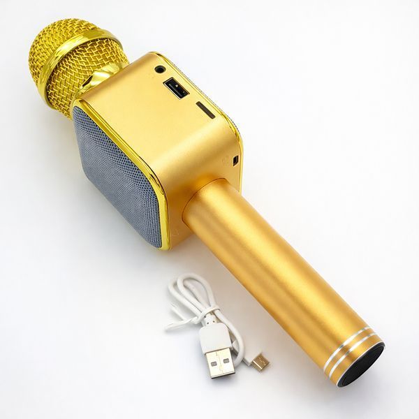 Караоке-мікрофон Bluetooth DM WS1818 з динаміками бездротова колонка мікрофон для співу Жовтий 2884561812 фото