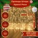 Новорічна яскрава USB гірлянда-штора на 200 LED 3х2 м і 10 ниток Теплий білий 2799805472 фото 2